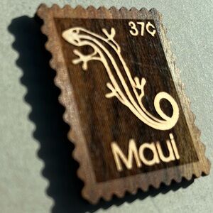 Koa Wood Magnet - Maui Gecko